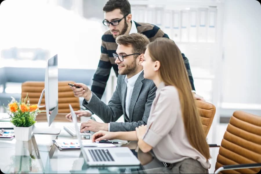 Velocitia team working on digital projects